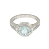 Sterling Silver Semi Mount Ring Setting Round RD 7x7mm 1x1mm baguette BG 2x2mm Halo Split Shank Syzjewelry